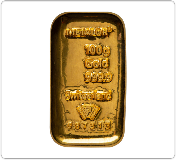 100g Gold Bullion Bar
